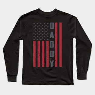 American Dad T-shirt Best Father's day DADDY shirt US flag American Flag DADDY shirt Mens T-shirt patriotic Tee Long Sleeve T-Shirt